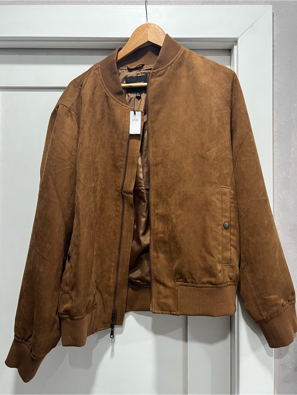 Banana Republic Brown Suede Bomber Jacket